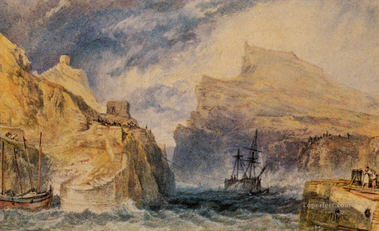 Boscastle Cornwall Romantic landscape Joseph Mallord William Turner Mountain Oil Paintings